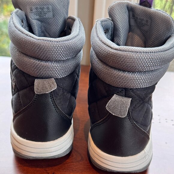 Ryka Aurora Black Quilted Lace Up Boots - Picture 3 of 8